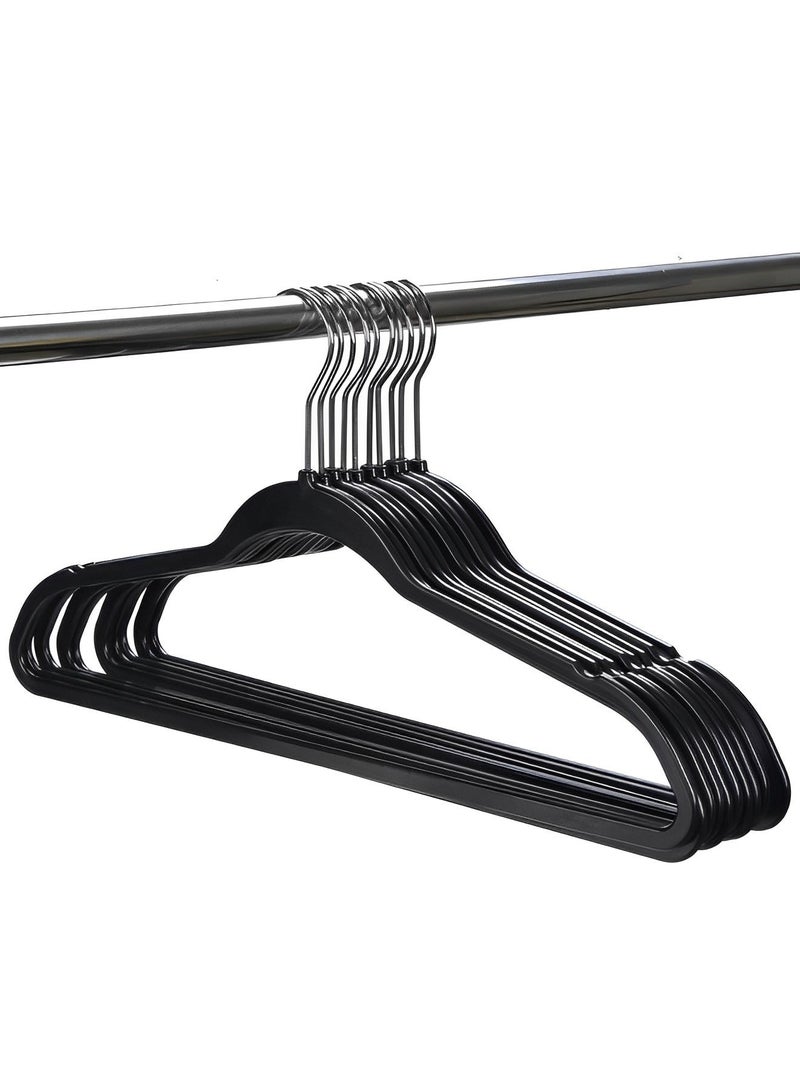 High-quality Wet and Dry Plastic Clothes Hangers Home Wardrobe Organizer Black Non-flocking Universal Clothes Drying Rack for Men and Women 10 Pieces - Image 2