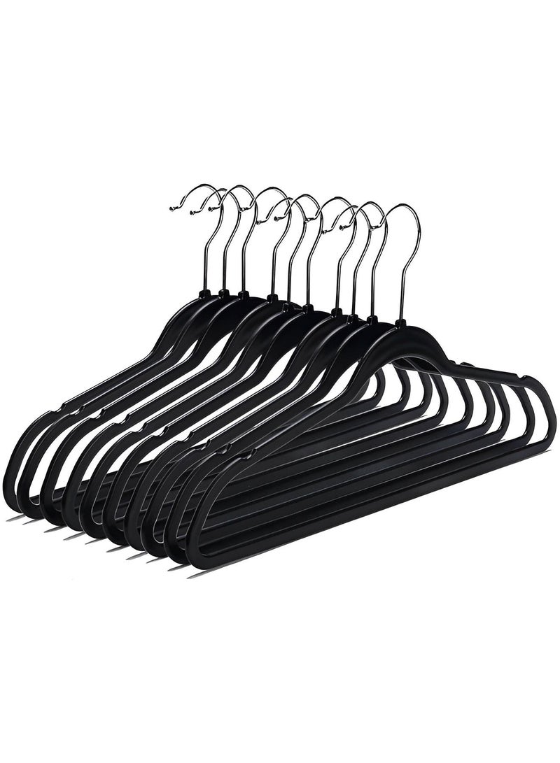 High-quality Wet and Dry Plastic Clothes Hangers Home Wardrobe Organizer Black Non-flocking Universal Clothes Drying Rack for Men and Women 10 Pieces - Image 1