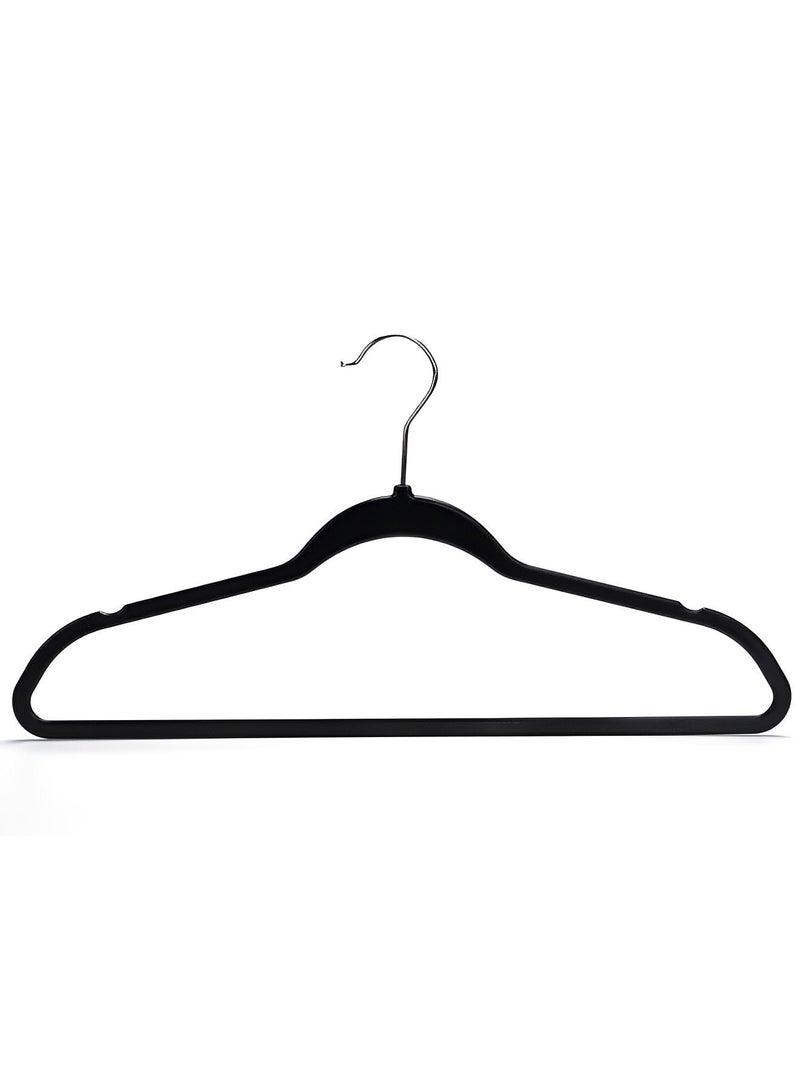 High-quality Wet and Dry Plastic Clothes Hangers Home Wardrobe Organizer Black Non-flocking Universal Clothes Drying Rack for Men and Women 10 Pieces - Image 4