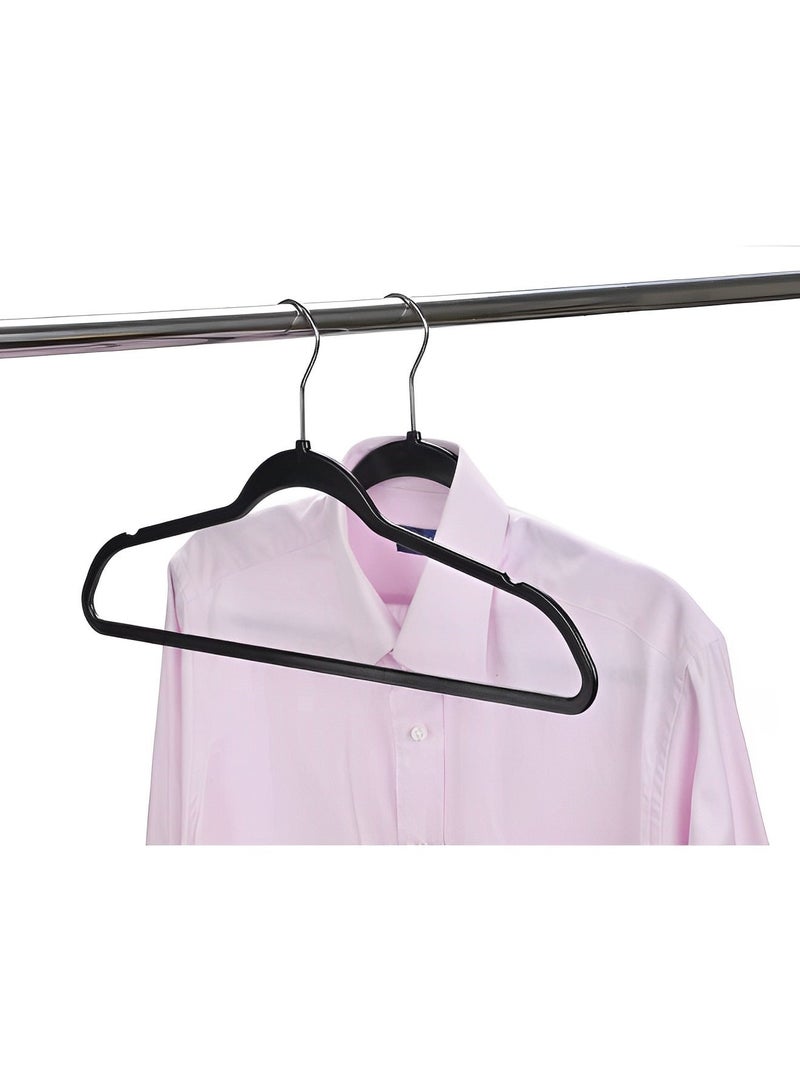 High-quality Wet and Dry Plastic Clothes Hangers Home Wardrobe Organizer Black Non-flocking Universal Clothes Drying Rack for Men and Women 10 Pieces - Image 3