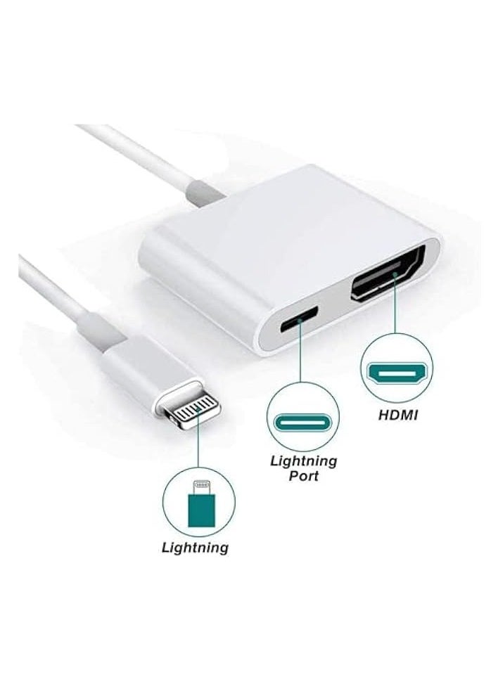 erorex - Lighing to HDMI Adapter,1080P Lighing Digital AV Adapter with Lighing Charging Port,HDMI Sync Screen Connector - Image 1