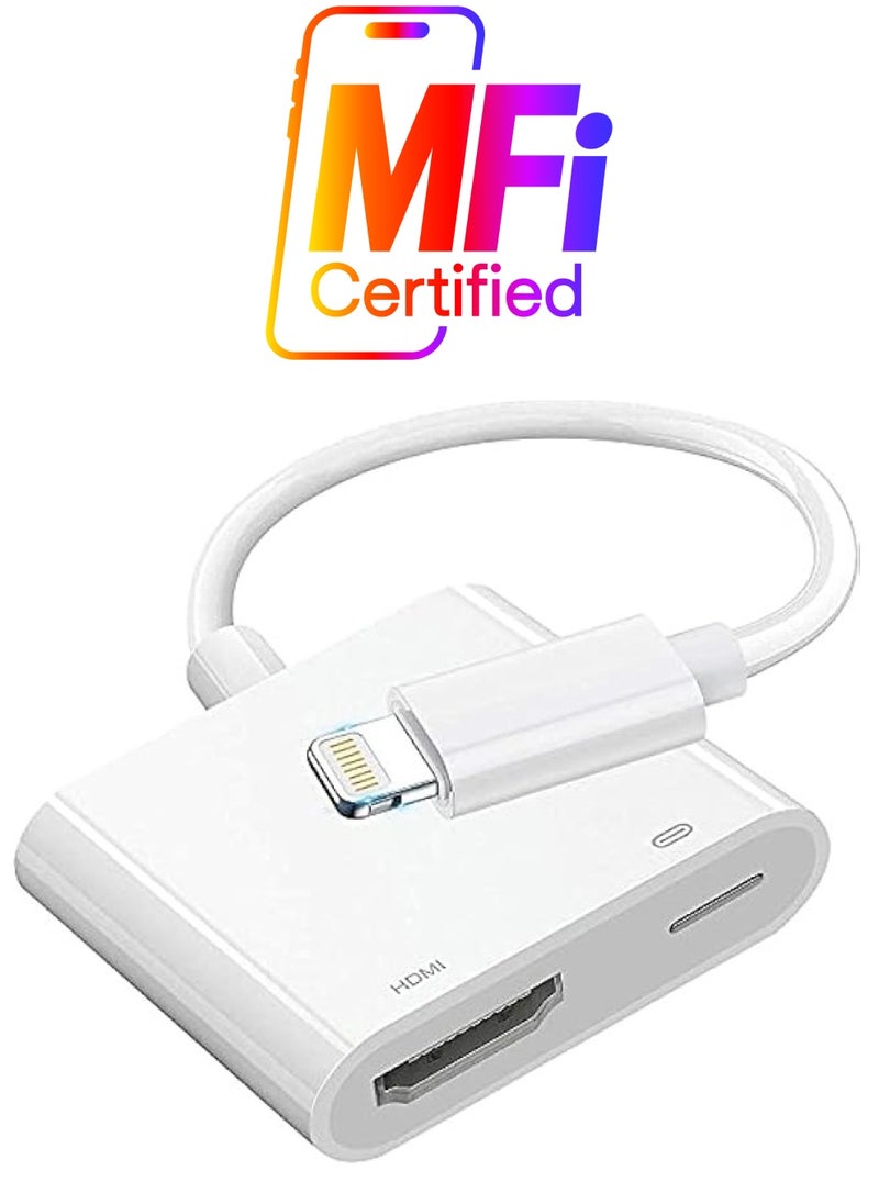 erorex - Lighing to HDMI Adapter,1080P Lighing Digital AV Adapter with Lighing Charging Port,HDMI Sync Screen Connector - Image 1