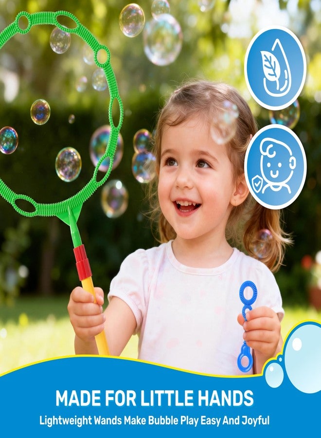 SYNCFUN Big Bubble Wands Set Bulk for Kids Summer Outdoor Toy Game Activity Party Favors, 8 Pcs Giant Bubble Maker with Tray, 20.5" Large Wand Set for All Age People - Image 4