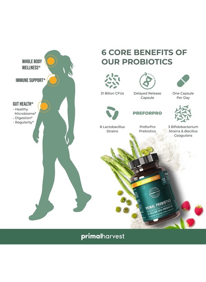 Primal Harvest PREbiotics and PRObiotics for Women & Men, 30 Oral Capsules for Gut Health, 12 Dynamic Strains - Image 4