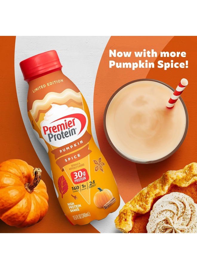 Premier Protein Shake Limited Edition 30g 1g Sugar 24 Vitamins Minerals Nutrients to Support Immune Health, Pumpkin Spice, 11.5 Fl Oz (Pack of 12) - Image 2