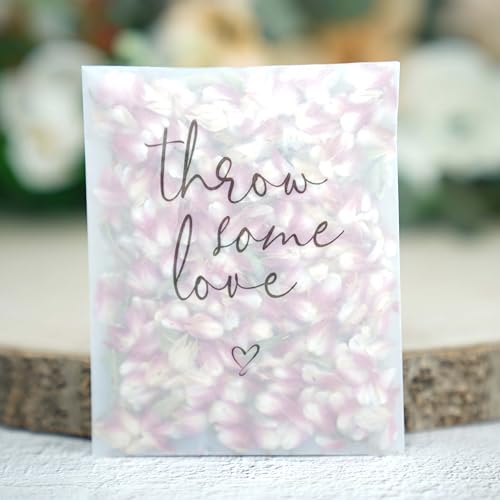 Rainbow Pana 50 Pack Prefilled Confetti Packets | Biodegradable Confetti, Dried Flower Petals | Real Flower Petals to Throw at Wedding, Glassine Bags Rose Wedding Send Off Ideas - Image 5