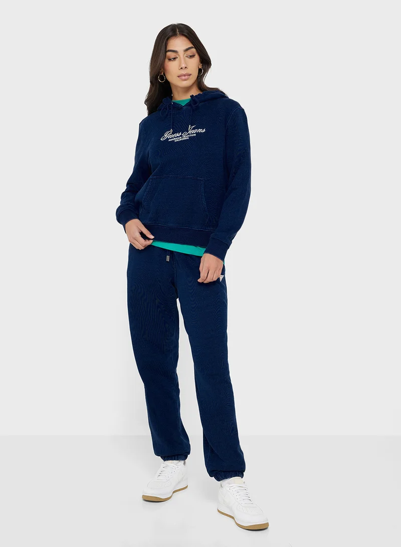 جيس جينز Logo Detail Drawstring Cuffed Sweatpants
