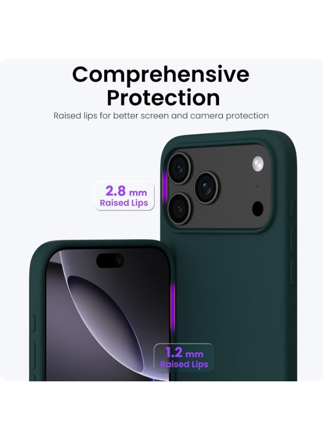 جراب لهاتف iPhone 17 Pro Max مصنوع من جل السيليكون السائل الناعم، حماية كاملة للجسم ضد الصدمات، غطاء غير لامع، بطانة ناعمة من الألياف الدقيقة، جراب خلفي نحيف لهاتف iPhone 17 Pro Max - Image 3