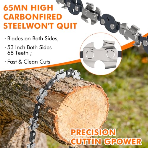 X XBEN High Tree Limb Rope Saw with 15 Oz Throw Bag, 2 Pack 50FT Paracord, 53 In Hand-operater Chainsaw Cutters with Handles and Carrying Bag, Pocket Chain Saw for Garden Camping - Image 2