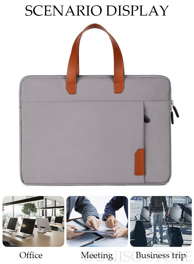 DUNISO 14 Inch Laptop Bag Lightweight Computer Bag Travel Business Briefcase Water Resistance Shoulder Messenger Bag for Men and Women Work Office - Image 2