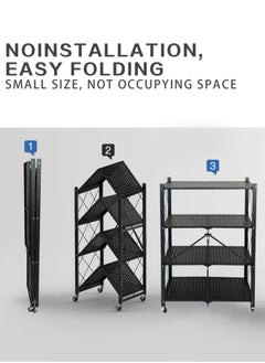 4-Tier Foldable Storage Shelf Metal kitchen Rack with Lockable Casters - pzsku/ZDDDF2A5938949D38C650Z/45/_/1718349901/480394ea-bf89-4e1a-acb8-5faacd6f7004