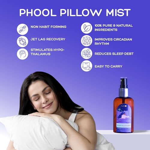 PHOOL LUXURY INCENSE Sleep Pillow Mist - 100 Ml |100% Pure And Natural|Aromatic,Calming & Relaxing Pillow Mist|Helps In Nerve Relaxation|Chamomile & Lavender Extract Sleep Support - Image 2