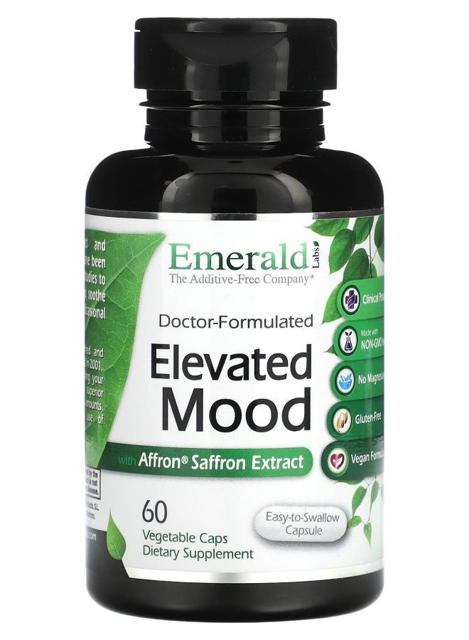 Emerald Laboratories Elevated Mood with Affron Saffron Extract 60 Vegetable Caps