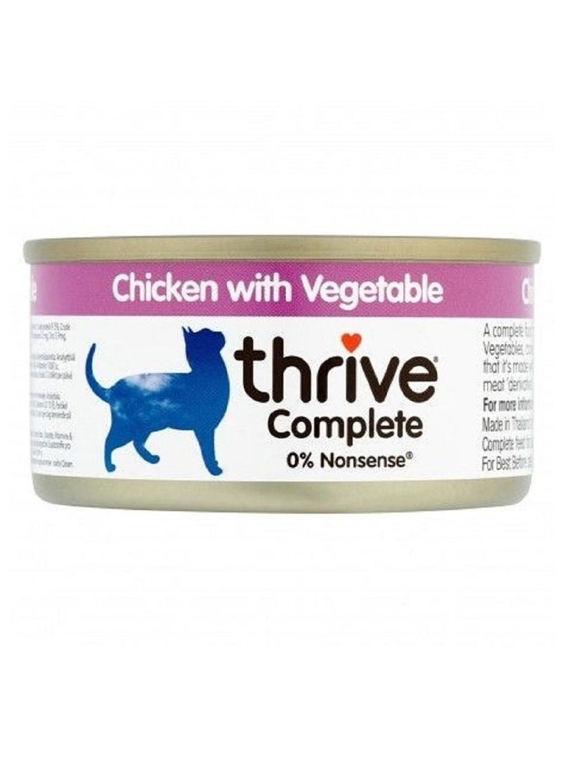 THRIVE Chicken with Vegetable Cat Wet Food 12x75g