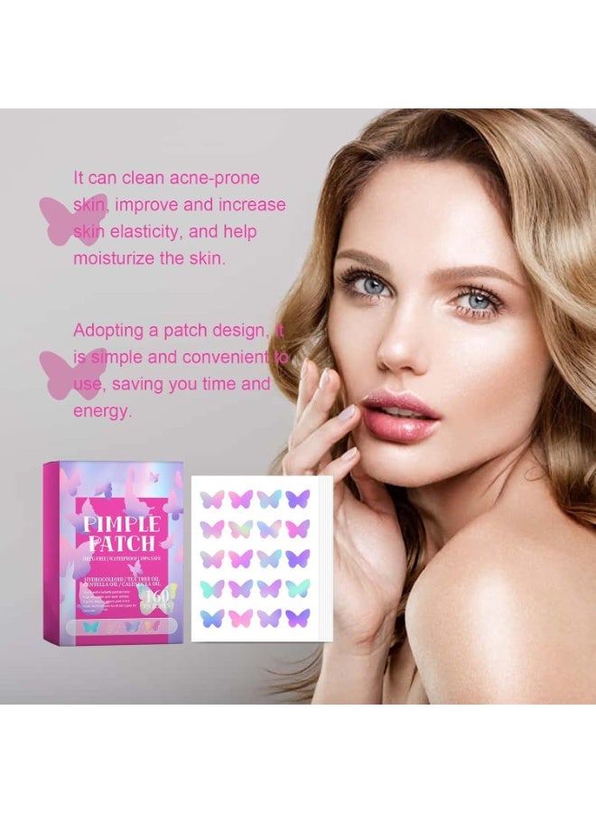 SOLARAE 160-Count Butterfly Acne Pimple Patches with Tea Tree & Calendula, Hydrocolloid Spot Stickers for Face Blemish Care, Cute & Colorful Zit Patches for All Skin Types - Image 3