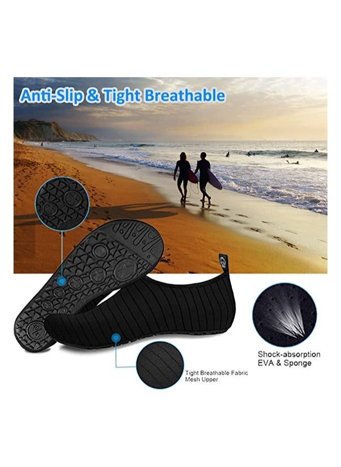 GGEROU - Water Shoes Womens Mens Beach Shoes, Quick-Dry Barefoot Aqua Shoes Socks Snorkeling Shoes Water Socks for Outdoor Beach Swim Surf Walking Yoga - Image 1