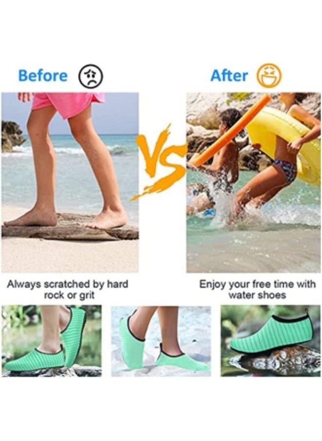 GGEROU - Water Shoes Womens Mens Beach Shoes, Quick-Dry Barefoot Aqua Shoes Socks Snorkeling Shoes Water Socks for Outdoor Beach Swim Surf Walking Yoga - Image 1