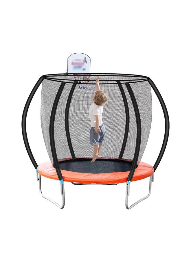 JSAITOYS Round Tent Safety Trampoline 6FT/8FT Park Trampolines Fitness Jumping  - Image 1