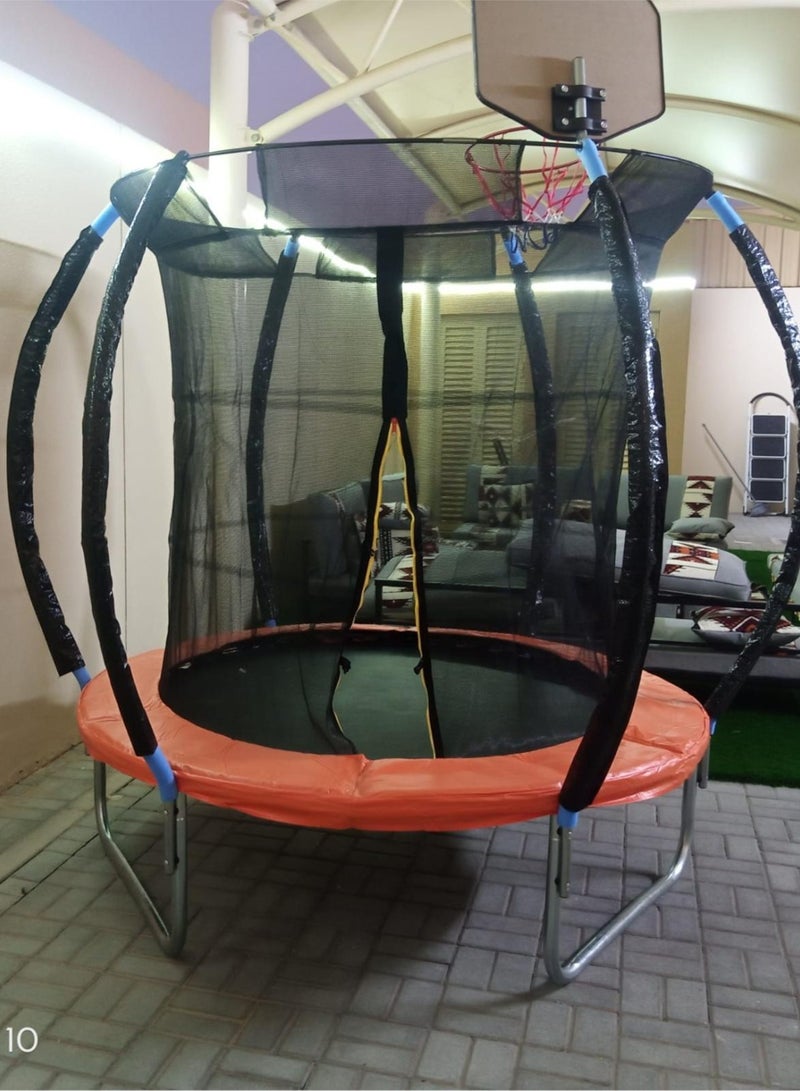 JSAITOYS Round Tent Safety Trampoline 6FT/8FT Park Trampolines Fitness Jumping  - Image 2