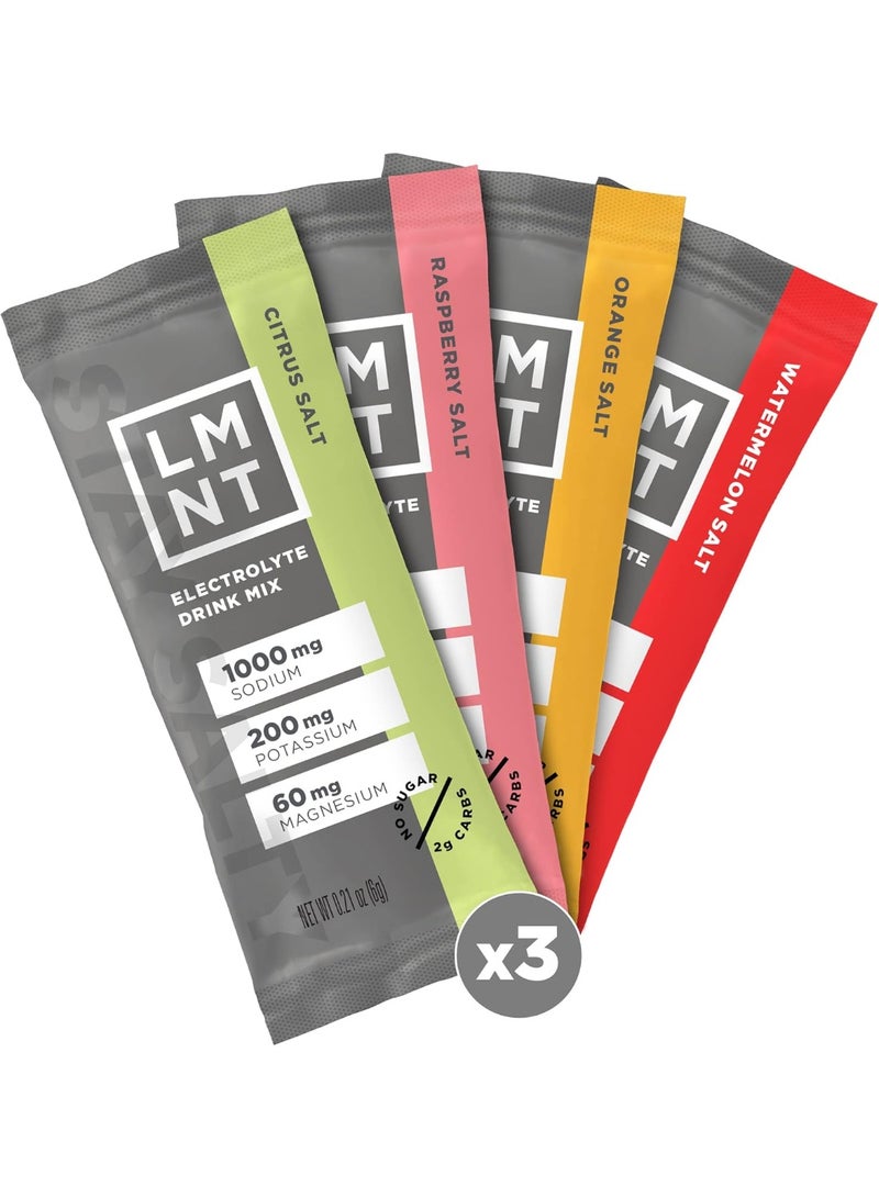 LMNT Keto Electrolyte Powder Packets | Paleo Hydration Powder | No Sugar, No Artificial Ingredients | Variety Pack | 12 Stick Packs