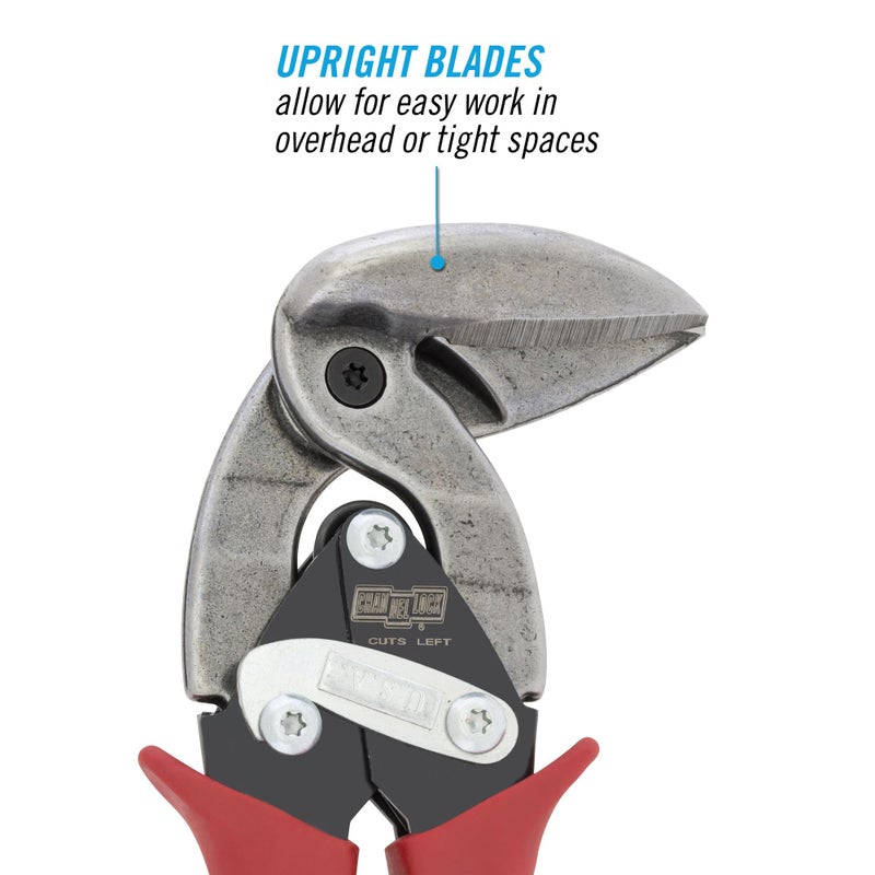 Channellock Aviation Snips 610UL - Upright Left Cut, Curved & Straight Cuts - 10 in - Image 2