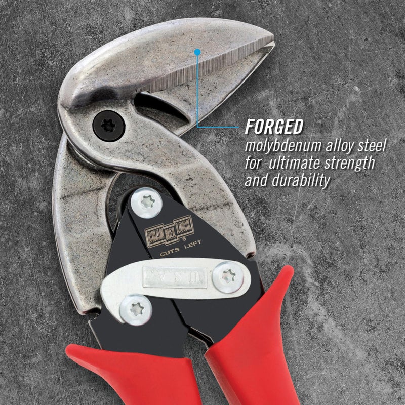 Channellock Aviation Snips 610UL - Upright Left Cut, Curved & Straight Cuts - 10 in - Image 5