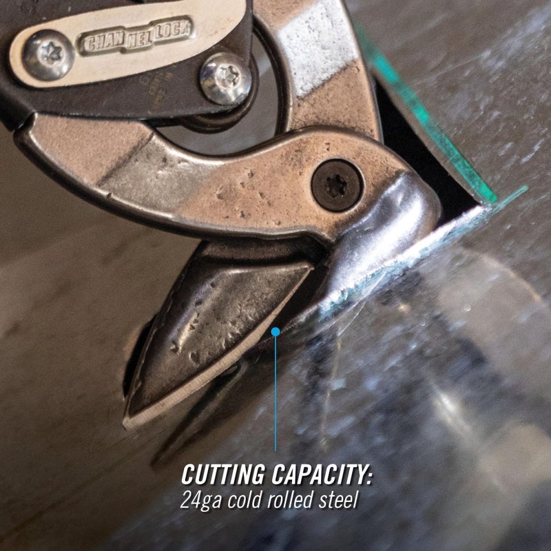 Channellock Aviation Snips 610UL - Upright Left Cut, Curved & Straight Cuts - 10 in - Image 4