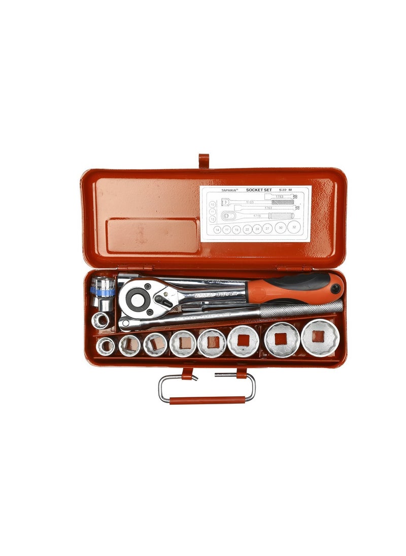 Taparia Taparia S22H 12Inch Square Drive Socket Set 