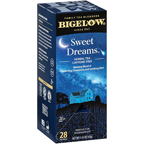 Bigelow Tea Bigelow Sweet Dreams Herbal Tea 28Count Box Pack of 1 Relaxing Blend of Chamomile  Mint CaffeineFree Nighttime Herbal Tea in Individual FoilWrapped Bags - Image 5
