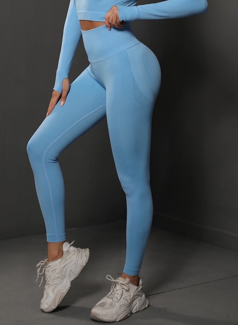 Loquat Yoga Tight Fitting Stretch Soft Pants Blue  - Image 2
