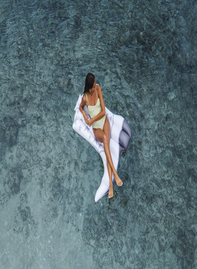 Poolcandy Giant White Cowgirl Boot 54" Inflatable Pool Float by PoolCandy - Image 5