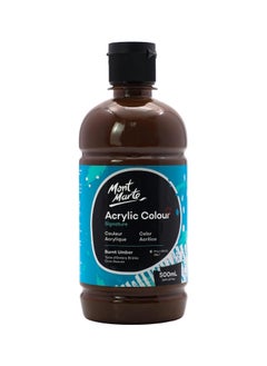 Mont Marte Signature Acrylic Colour 500ml Content Burnt Umber  - Image 1