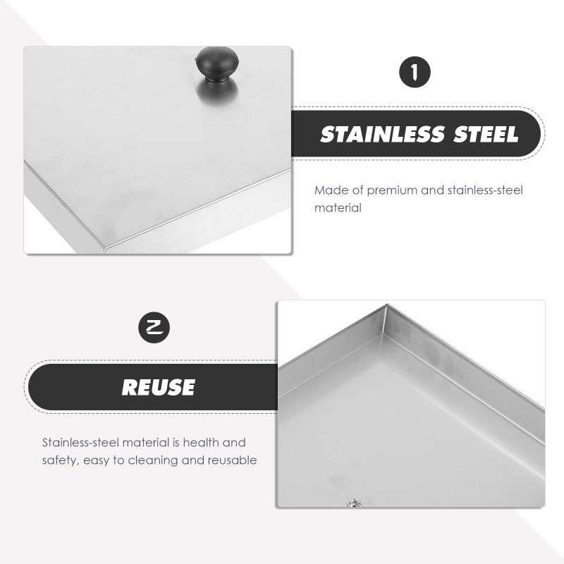 Commercial Takoyaki Machine Stainless Steel Dustproof Cover Food Container Tray Lid - Image 4