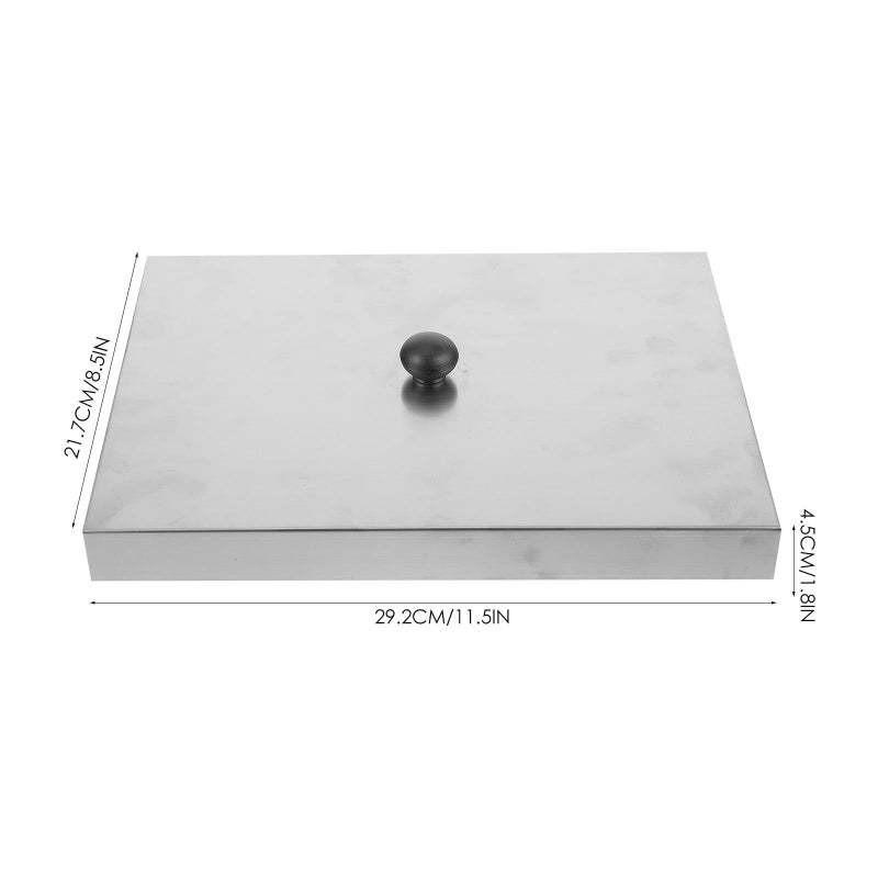 Commercial Takoyaki Machine Stainless Steel Dustproof Cover Food Container Tray Lid - Image 3