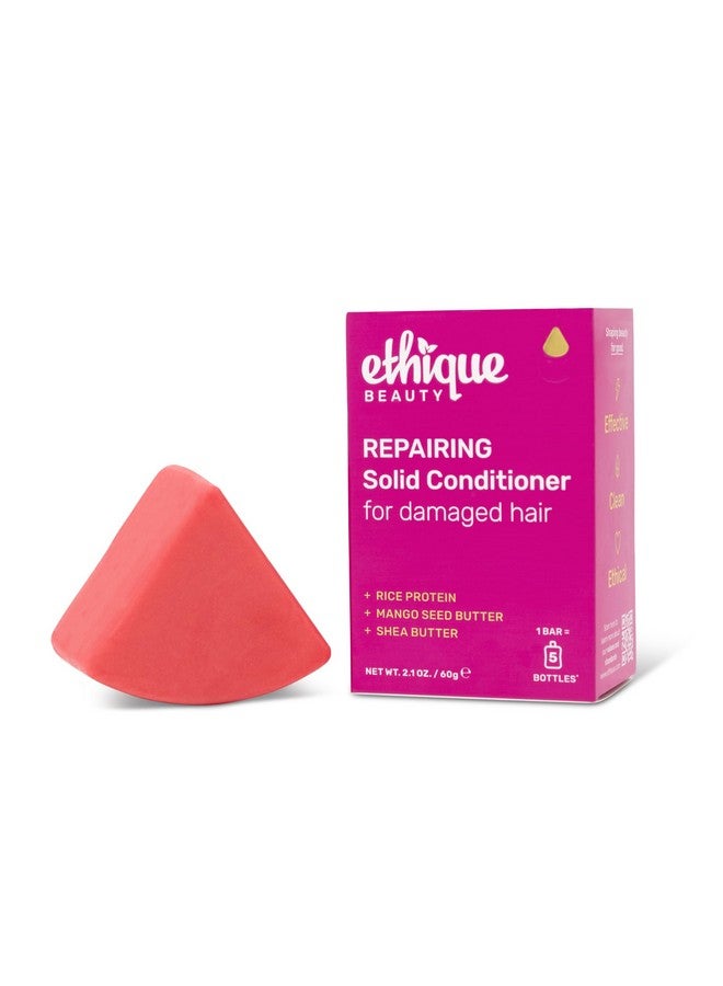 Ethique Repairing Conditioner Bar for dry, damaged hair with Rice Protein - Plastic Free, Vegan, Cruelty-Free, 2.12 oz - Formerly Too Delicious - Image 1