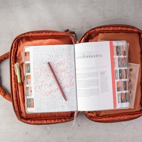 DiverseBee Large Bible Cover with Handles, Carrying Case for Women, Tote Bag, Book Cover, Bible Accessories, Christian Gift (Terracotta) - Image 3