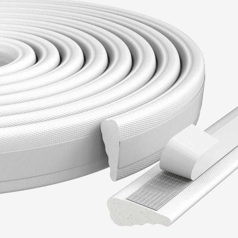 164 Ft Weather Stripping Seal Strip for DoorsWindowsSoundproofing Window Insulation Draft Stopper for Winter Selfadhesive Foam Weather Strip for Door FrameDoor Gap Filler Noise BlockerWhite