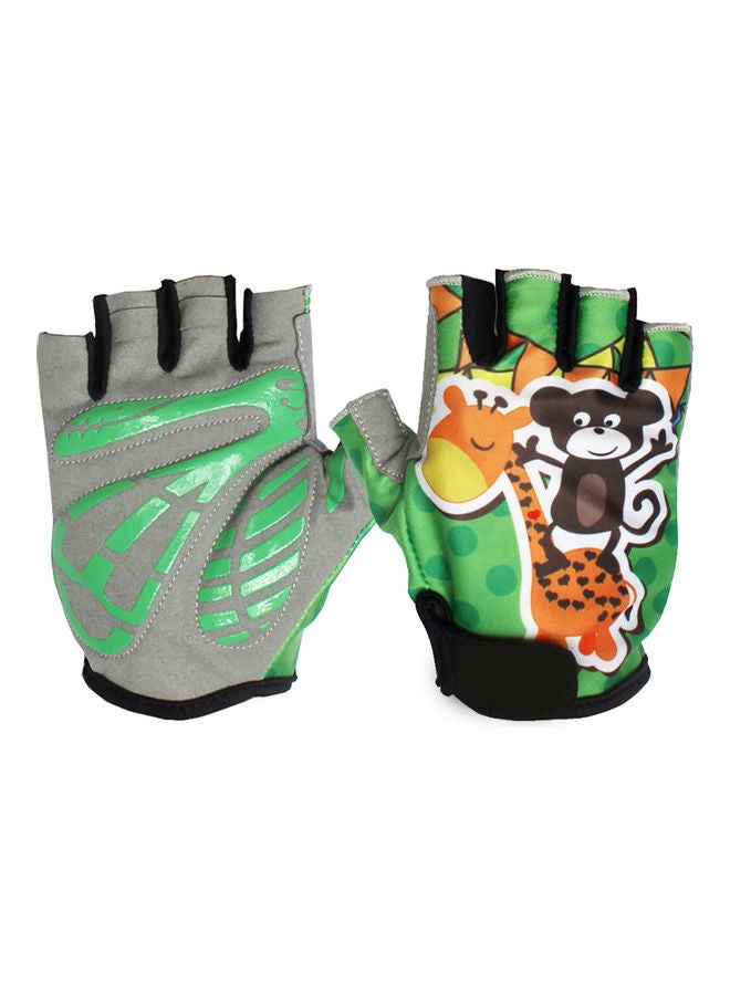 NIBEMINENT Stylish Children Kids Scooter Bicycle Cycling Half Finger Protection Gloves 14x11x3cm - Image 1