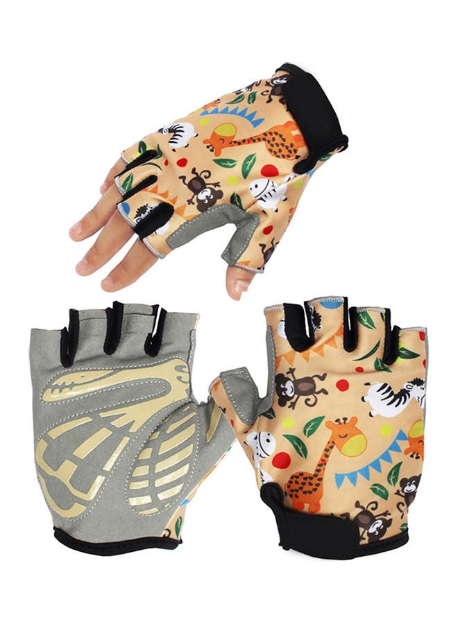 NIBEMINENT Stylish Children Kids Scooter Bicycle Cycling Half Finger Protection Gloves 14x11x3cm - Image 5