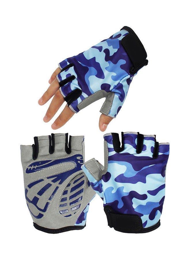 NIBEMINENT Stylish Children Kids Scooter Bicycle Cycling Half Finger Protection Gloves 14x11x3cm - Image 4