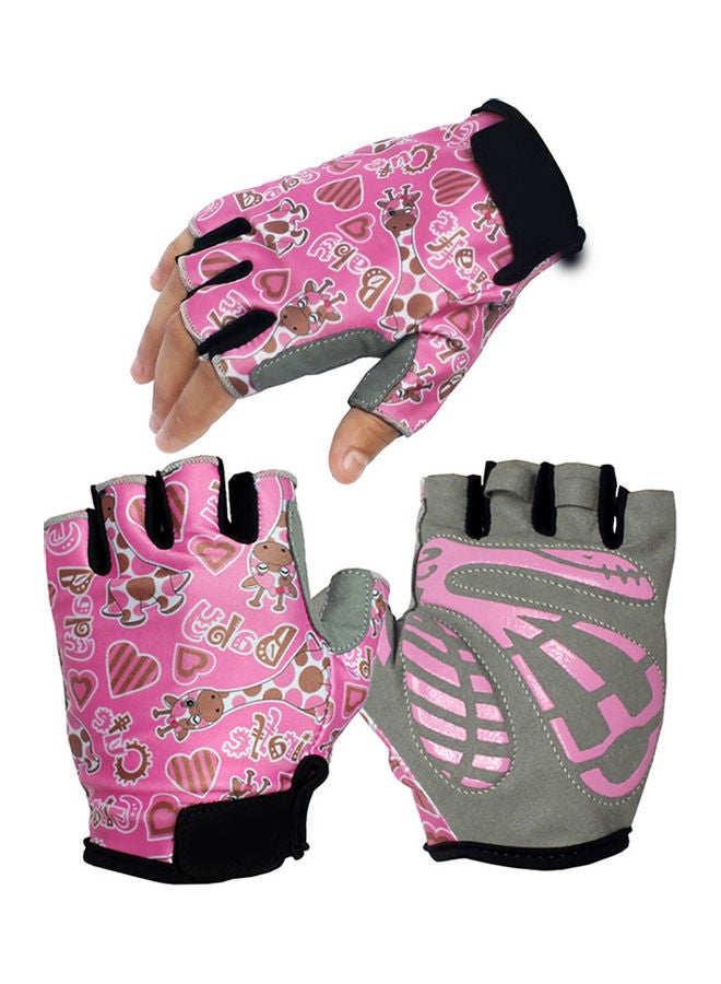 NIBEMINENT Stylish Children Kids Scooter Bicycle Cycling Half Finger Protection Gloves 14x11x3cm - Image 3
