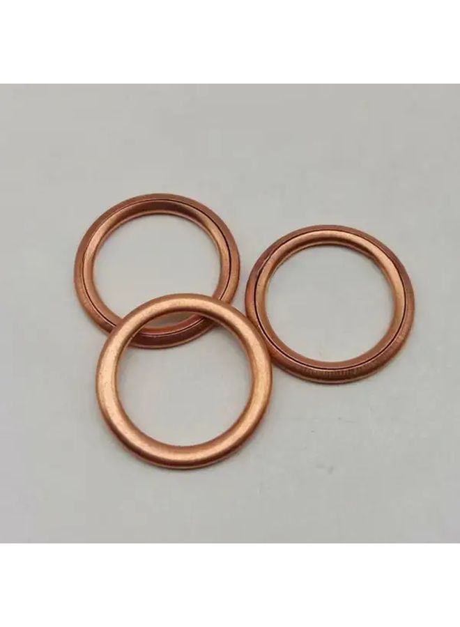 10 Pcs Copper Oil Pan Gasket Seals Round Durable Leak Prevention Sealing Rings - Image 4