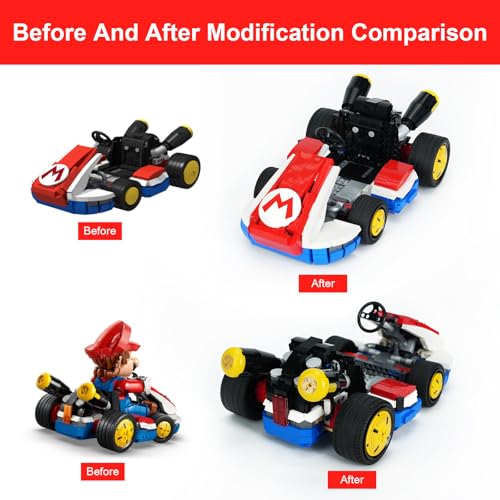 DALDED Remote Control Motor Upgrade Kit for Lego Mario Kart 72037 2 Motors Rechargeable Battery Controller Included Power Pack Only Model Not Included - Image 5