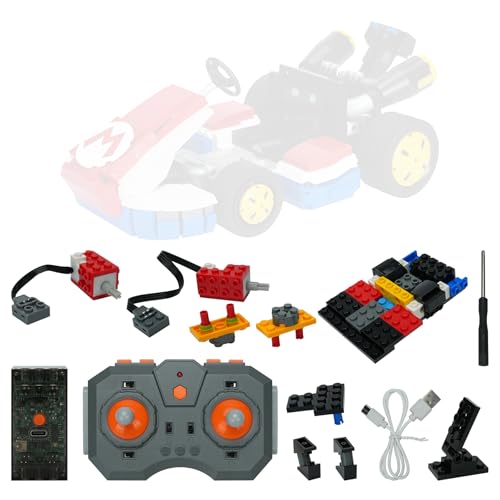 DALDED Remote Control Motor Upgrade Kit for Lego Mario Kart 72037 2 Motors Rechargeable Battery Controller Included Power Pack Only Model Not Included - Image 1