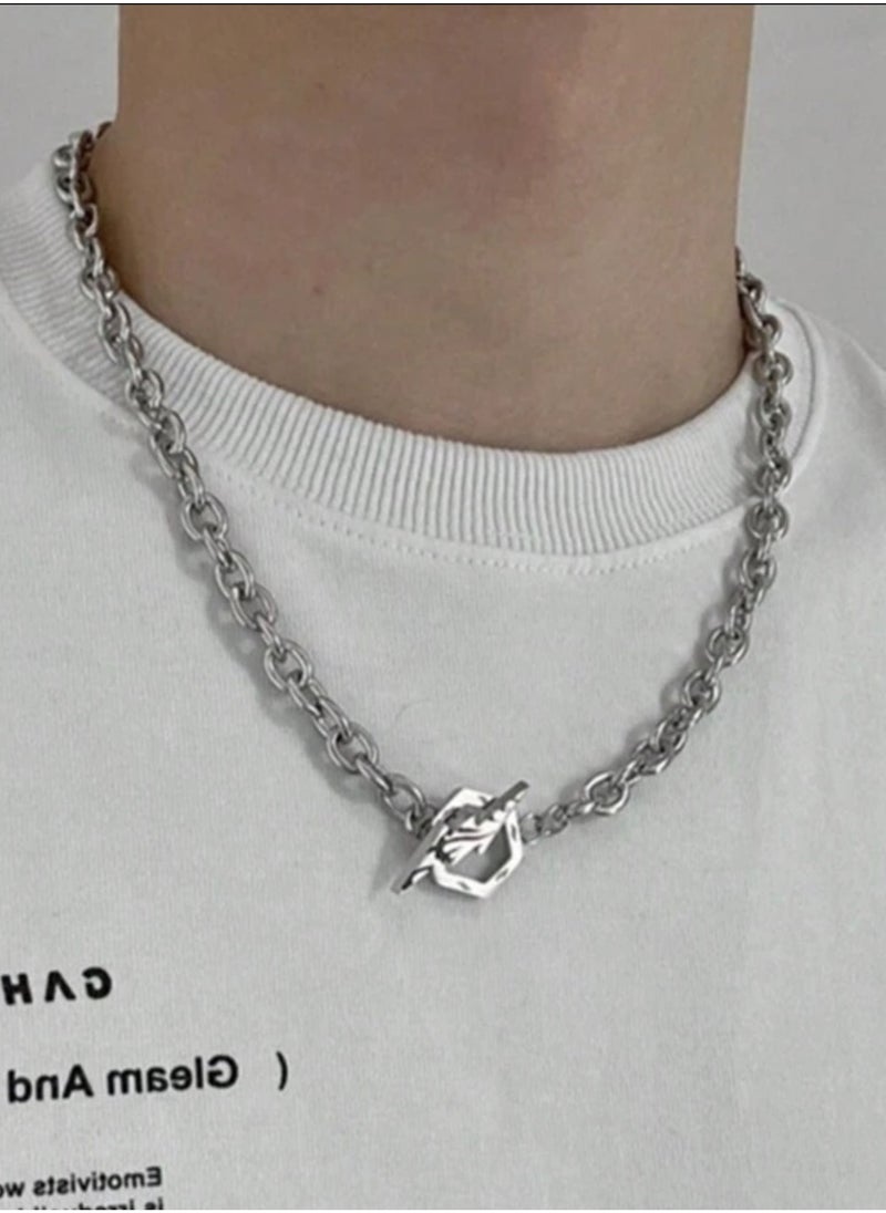 JewelryEveryday Silver Stainless Steel Necklace For Men  - Image 1