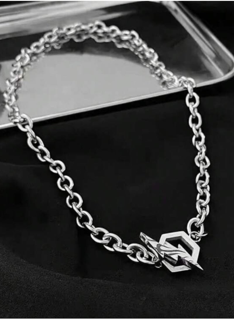 JewelryEveryday Silver Stainless Steel Necklace For Men  - Image 2