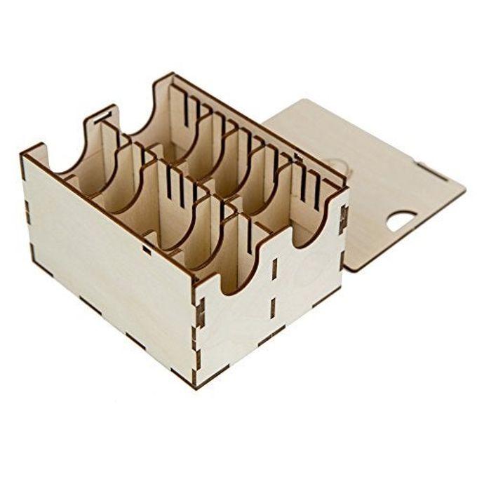 The Broken Token Case for Mini US and Mini European Size Cards Wood Card Case with Eight Adjustable Dividers - Image 4