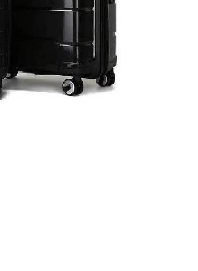 إن كي أكس مجموعة حقائب سفر صلبة سوداء أنيقة بعجلات دوارة، مجموعة من 3 قطع، مقاس 20×24×28 بوصة - Image 4