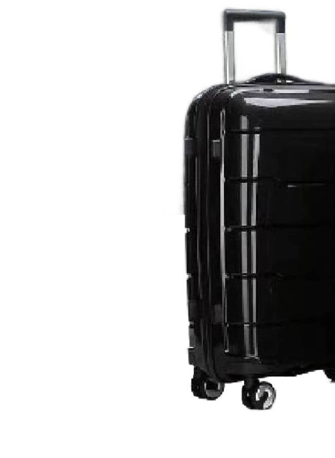 إن كي أكس مجموعة حقائب سفر صلبة سوداء أنيقة بعجلات دوارة، مجموعة من 3 قطع، مقاس 20×24×28 بوصة - Image 3