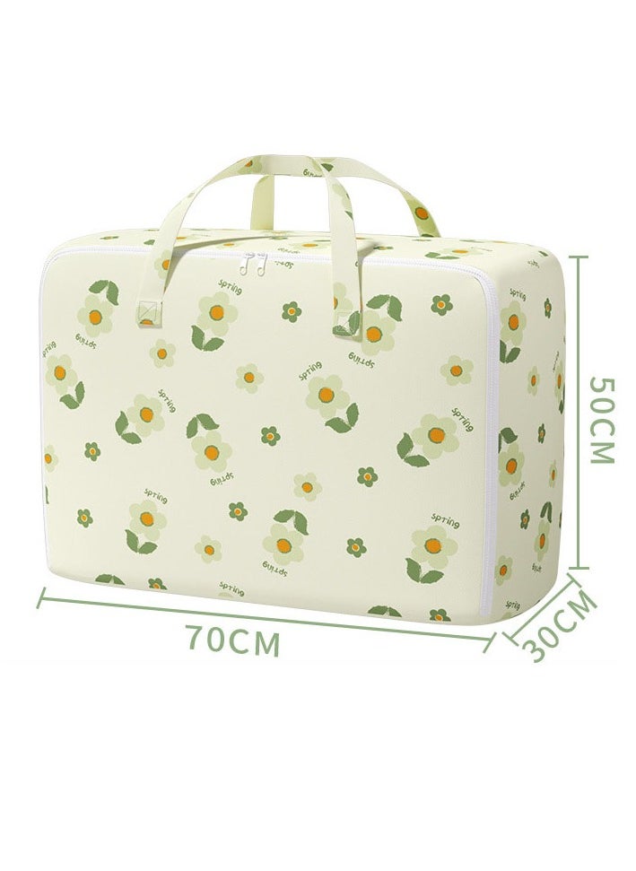2 Pcs Storage Bags Dust Proof Foldable Closet Organizers Storage Containers with Handle Storage Containers for Bedding Comforters(Beige)